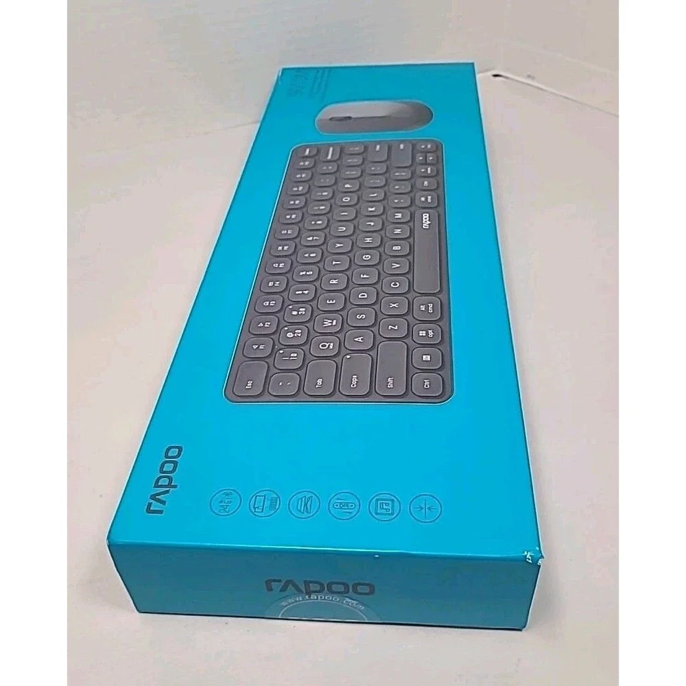 Rapoo 9010M Multi-Device Keyboard and Mouse Combo, 2.4GHz/Bluetooth 5.0/4.0 Wire
